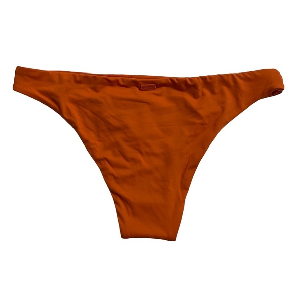Roxy Wavy Soul Bikini Swim Bottoms Low Rise Soft Stretchy Orange Rust Small - Picture 4 of 16